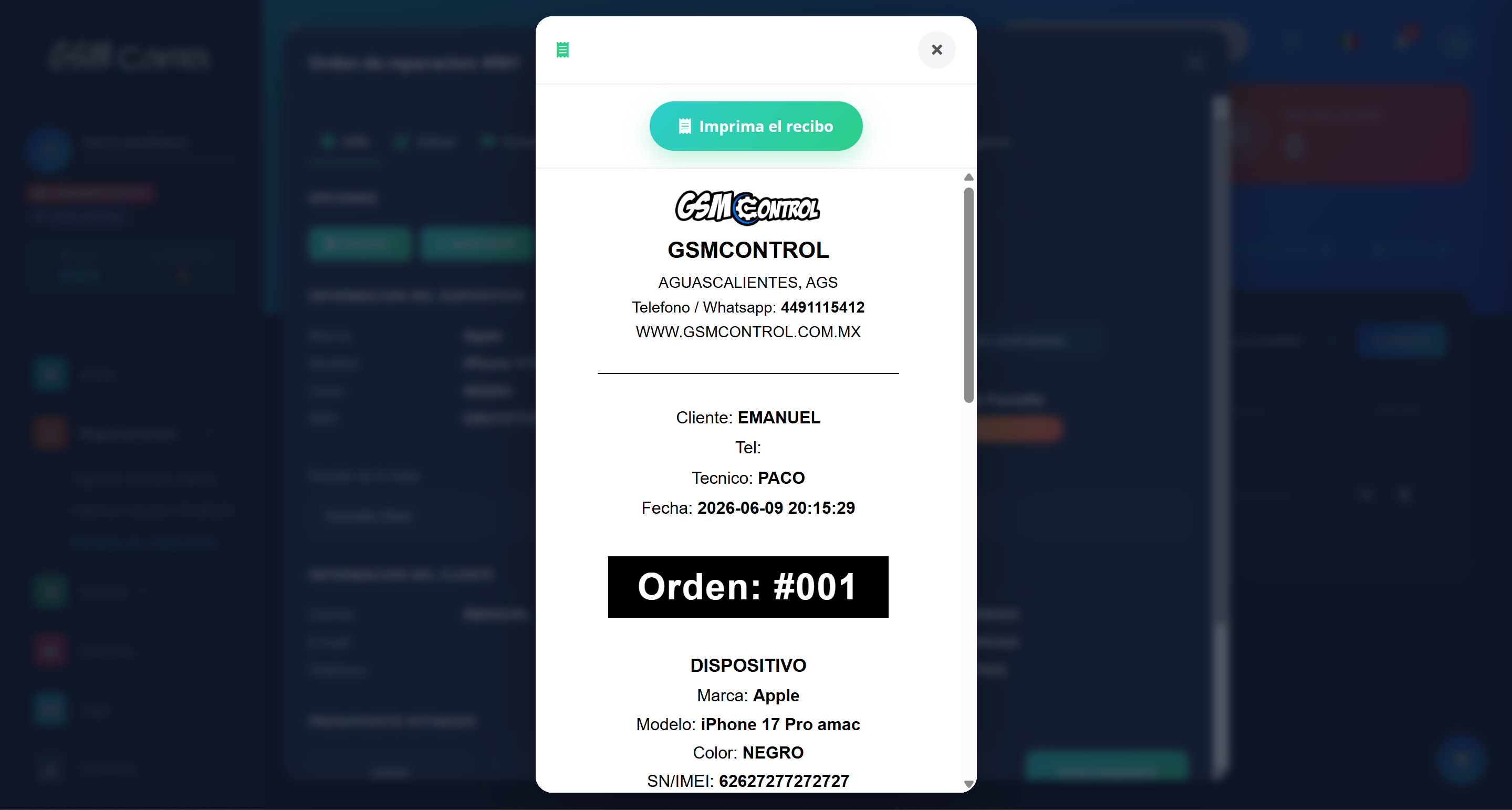 Tickets profesionales
